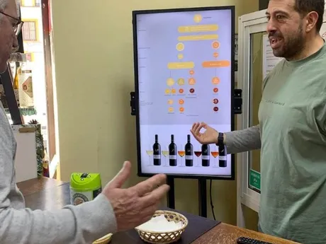 Spanish cheese and wine tasting during the tour