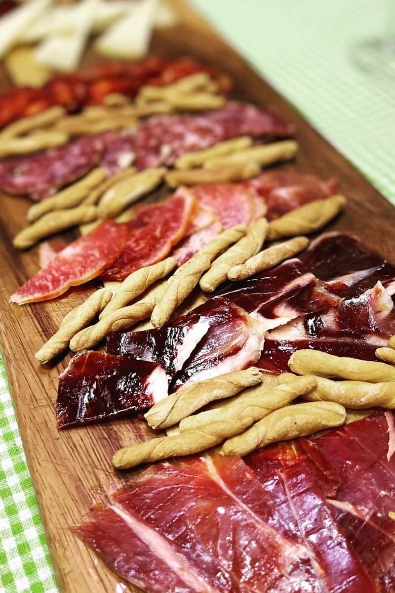 hand-cut Iberian ham (Jamón ibérico)