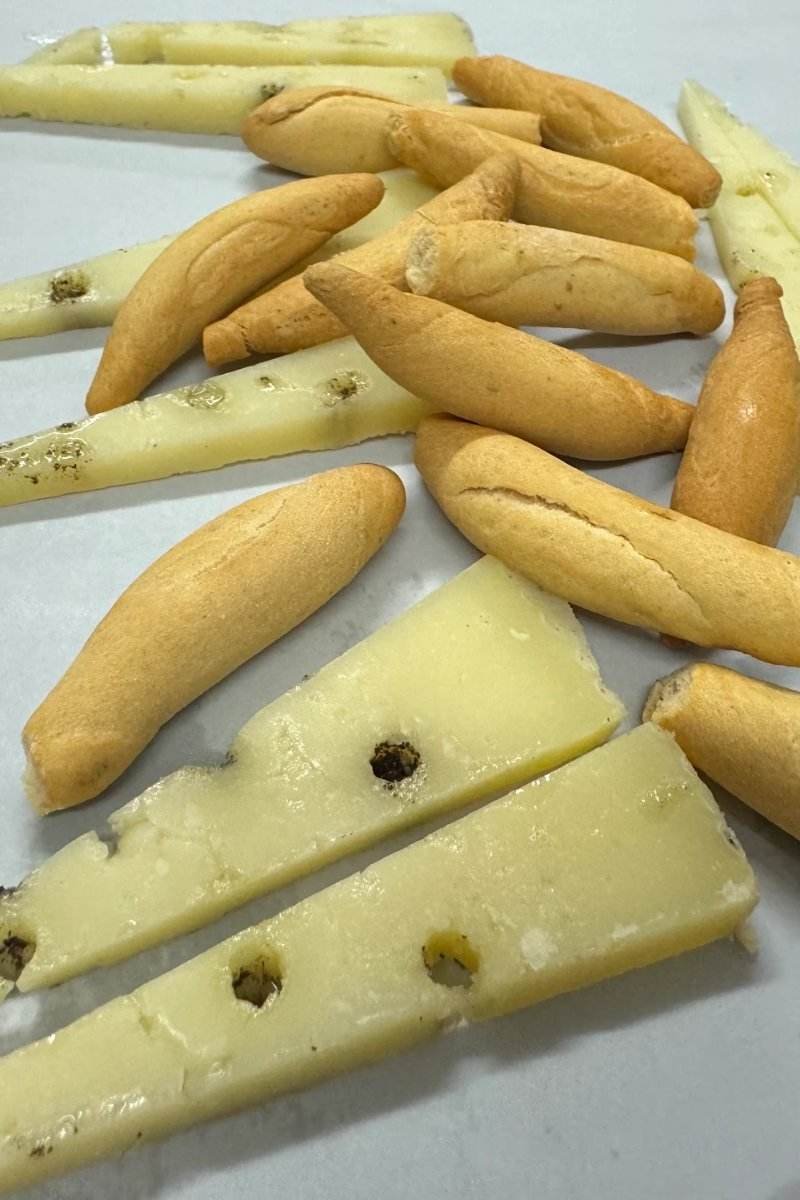 Platter of Manchego cheese tapas